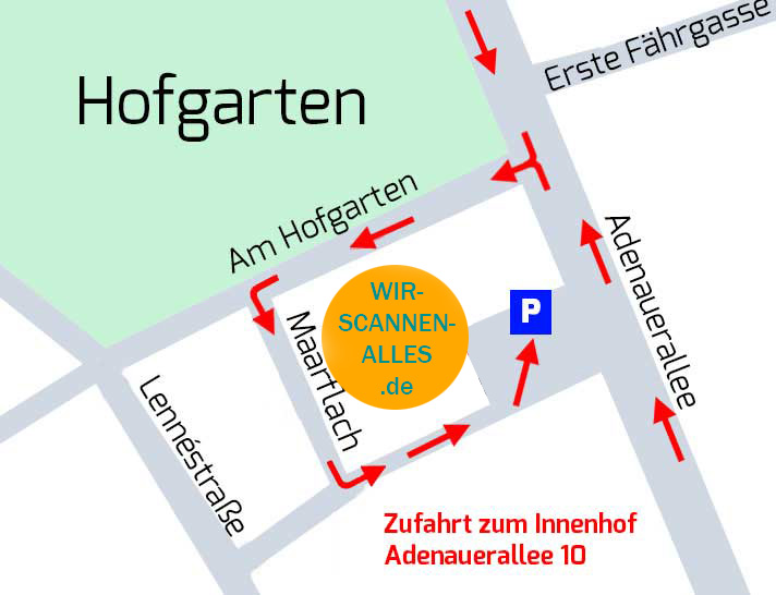 Anfahrtsskizze wir-scannen-alles.de